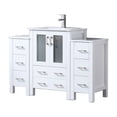 thumbnail image 2 of Volez 48 in W Single Bath Vanity with Side Cabinets, Ceramic Top, and Faucet Set, 2 of 5
