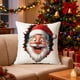 thumbnail image 5 of Funda de cojín de lino con estampado navideño | Funda de cojín cuadrada para sofá | Funda de cojín decorativa para sala de estar y cafetería, 5 of 5