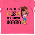 thumbnail image 4 of Inktastic Yes, this IS my First Rodeo- cowgirl in hat and boots Girls Toddler T-Shirt, 4 of 5