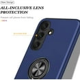 thumbnail image 4 of for Samsung Galaxy S24 Case, Built in Hidden 360° Rotatable Kickstand Magnetic Metal Ring Holder,  Grade Shockproof Protective Phone Cover(Navy), 4 of 14