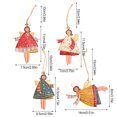 thumbnail image 4 of Ounissouiy Colgante de Navidad, escaparate decorativo pintado de Metal de hierro, decoración colgante de Navidad, fiesta, vacaciones, Festival, Kits de decoración para fiestas Blanco, 4 of 6