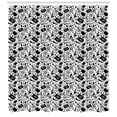 thumbnail image 2 of Ambesonne Music Shower Curtain, Blues Jazz Punk Rock Sign, 69"Wx70"L, Black White, 2 of 2