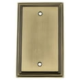 thumbnail image 1 of Nostalgic Warehouse 719745 Deco Switch Plate with Blank Cover, Antique Brass, 1 of 3