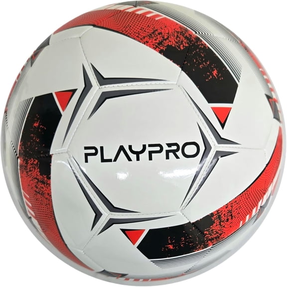 Turbo Soccer Ball - Beautiful Design - Great Quality - Size 2, 3, 4 and 5 for all ages. (WHITE/RED/BLACK, 4)