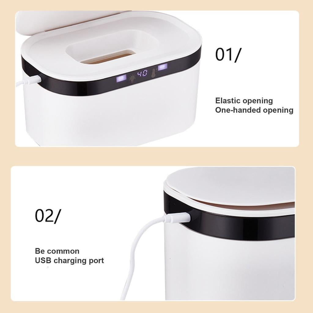 Lerpwige Baby Wipe Warmer Large Capacity Wipes Dispenser Fast and Even Heating 3 Gear