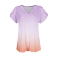 thumbnail image 4 of V Neck Womens T-Shirts Basic Tops for Women Cap Sleeve Loose Tank Tops, 4 of 6