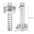 thumbnail image 4 of 2 Pcs 60mm Motorcycle Exhaust Silencer Motorbike Muffler Insert Baffle Silencer Universal Color silver, 4 of 6