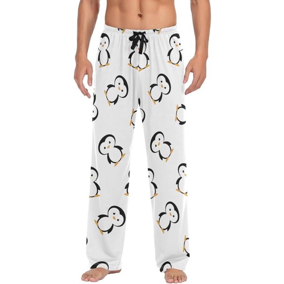 GZHJMY Penguin Pajama Pants for Men, Lounge Pants Lightweight Men Pajama Bottoms with Drawstring Pockets, Christmas New Year Birthday Gifts, Medium