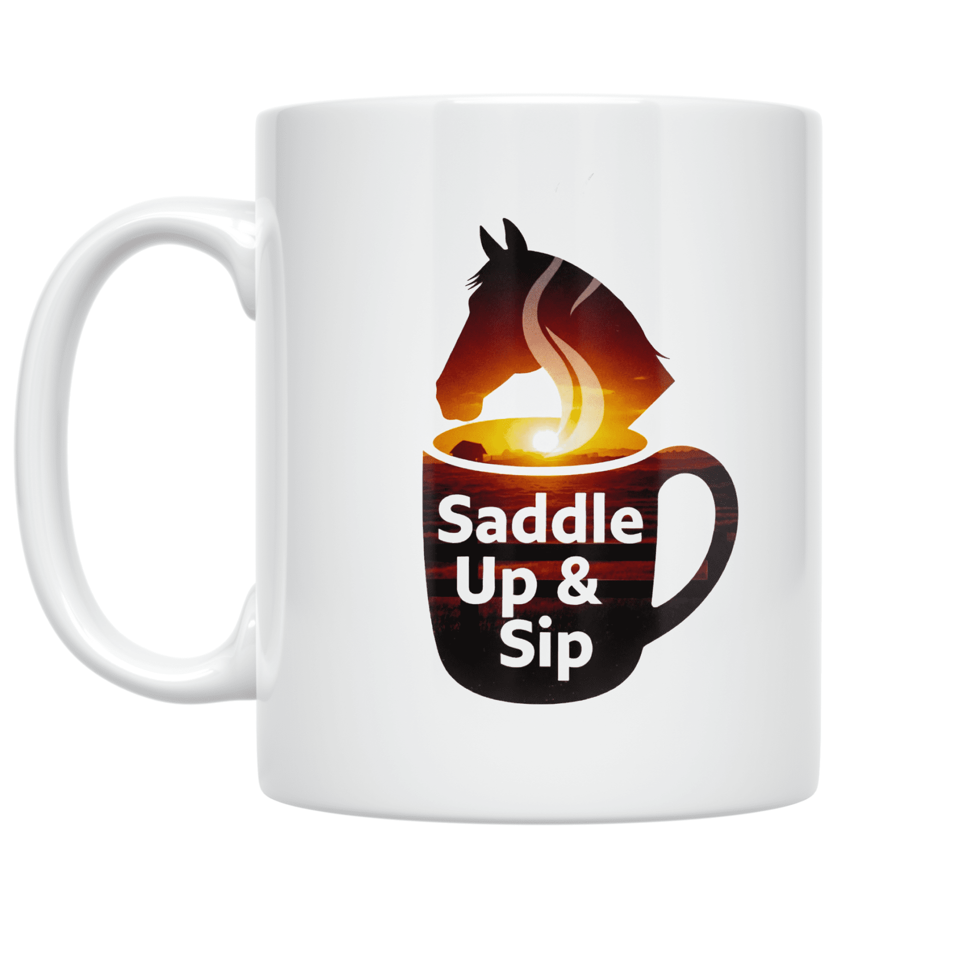 Saddle Up & Sipp - Horse Enthusiast - 11 oz Ceramic Coffee Mug