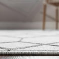 thumbnail image 4 of Unique Loom Matrix Trellis Collection Area Rug - Deco (7' Square White/Gray), 4 of 5