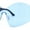 Black - Blue, variant on Womens Trendy Minimal XL Oversized Rimless Shield Sunglasses Beige - Brown