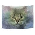 thumbnail image 3 of MYPOP Abstract Portrait Of Cat Oil Painting Tapestry Wall Hanging Decoration Home Decor Living Room Dorm 90 x 60 inches, 3 of 4