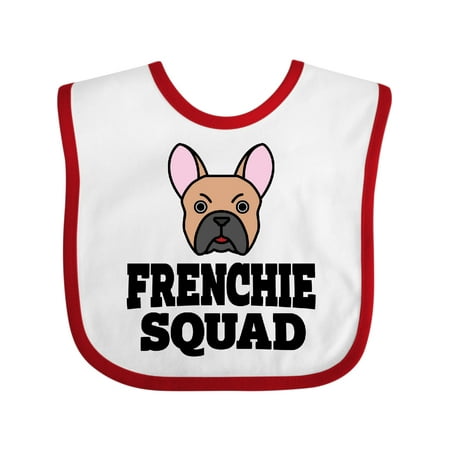 

Inktastic Dog Frenchie Squad Gift Baby Boy or Baby Girl Bib