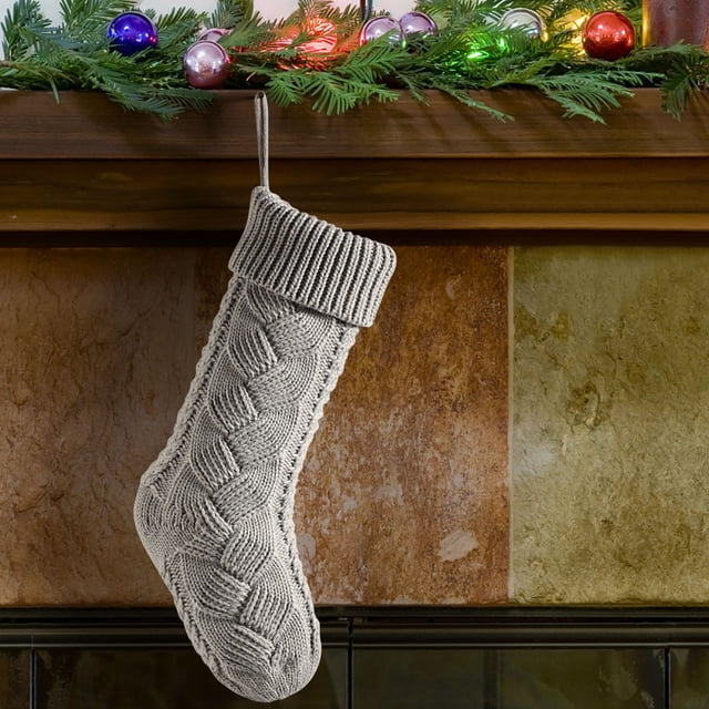 Xihbxyly Medias Navideñas Tejidas, Diseño de Bolsa de Regalo de Lana, Decoración Navideña con Patrones de Copos de Nieve y Árboles, Ambiente Acogedor para El Hogar, Perfectas para Guardar Dulces y Re