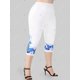 thumbnail image 2 of Leggings de Talla Grande con Estampado de Mariposa Rosegal Leggings de talla grande, 2 of 5