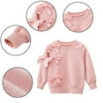 thumbnail image 7 of Esaierr Kids Baby Girls Spring Fall Sweatshirt Toddler Long Sleeve Pullover Sweatsuit Bow Comfort Warm Fleece Sweater,Sizes 1-9t, 7 of 7