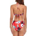 thumbnail image 5 of Traje de baño dividido de tres piezas HUOGUO Fashion con estampado sexy para mujer, 5 of 5