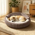 thumbnail image 5 of CSStudio Cozy Hooded Round Pet Bed, Soft Semi-Enclosed Cat Dog Bed, Double Sided Warm Calming Nest Bed for Small Medium Dogs & Cats, Anti- Winter Sleeping Cushion, 5 of 5
