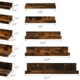 thumbnail image 5 of Floating Shelves, Sindcom Home Wood Shelf Wall Mounted, Set of 5, Multiple Sizes, Brown, 5 of 8