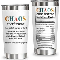Chaos Coordinator Tumbler,Chaos Coordinator Gifts for Women Boss Lady Coworker Manager Teacher Assistant Mom-Thank You Gifts,Birthday Gifts for Women-20 Oz Stainless Steel Tumbler