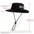 thumbnail image 3 of QASIEATN Everyday Wear Accessories for Women Outdoor Hiking Sun Hat Solid Wide Brim Bucket Hat Casual Breathable Fishing Cap, 3 of 9