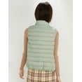 thumbnail image 5 of Wenseny Women’s Stand-up Collar Padded Warm Puffer Vest Zipper Outerwear Quilted Coat Green XL, 5 of 8