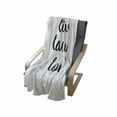 thumbnail image 4 of Live Laugh Love Soft Flannel Fleece Blanket, Inspirational Slogan for Boosting the Motivation of People in Monochrome, Cozy Plush for Indoor and Outdoor Use, 50" x 70", Black White, by Ambesonne, 4 of 6