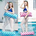 thumbnail image 5 of Hamaca flotante 2 piezas, hamaca inflable 4 en 1 para piscina, hamaca inflable para agua, hamaca flotante plegable ultraligera, flotador para tumbona para adultos, fiesta en la playa, vacaciones, 5 of 5