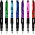 thumbnail image 3 of Zebra Fuente - Disposable Fountain Pen - One of Each Color - Pack of 7 - Includes Pink/Blue Striped Pencil Case, 3 of 7