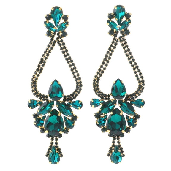 Large Chandelier Rhinestone Earring