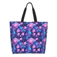 thumbnail image 1 of Disketp Blue Skull Rose Bolsa Tote Estampada para Mujer, Bolso de Hombro y de Mano para Compras y Viajes, 1 of 8