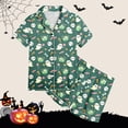 thumbnail image 4 of Youmylove Pajamas For Girls Short Sleeve Shorts Outfit 2 Piece Sleepwear Button Pajama Sets Graphic Print Trendy Pajama Set Soft Comfy Sleepwear Nighty, 4 of 5