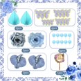 thumbnail image 2 of Set de 27 Piezas de Adornos para Pastel SDIDVIEXPERT con Flores Azules para Cumpleaños, 2 of 8