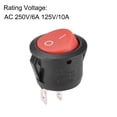 thumbnail image 3 of Interruptor de palanca redondo rojo para barco, coche, marino, 2 pines ON/OFF AC 250V/6A 125V/10A, 2 piezas, 3 of 4