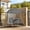 Gray, variant on 2-Seat Patio Porch Swing with Stand, Outdoor Swing Chair with Adjustable Canopy & Cup Holders for Backyard, Garden & Deck