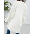 thumbnail image 3 of Women's Oversized Cardigan Sweater Front-Open Knitted Lantern Long Sleeve Thick Jacket, 3 of 6