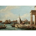 thumbnail image 2 of Giovanni Battista Cimaroli 24x18 Black Ornate Framed Double Matted Museum Art Print Titled: Punta Della Dogana, Venice, 2 of 5
