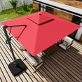 thumbnail image 3 of Boyel living Aluminum and Steel Cantilever Outdoor Patio Umbrella with Base Red, 3 of 10