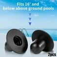 thumbnail image 3 of Swimming Pool Wall Valve Plugs Black Filter Pump Hole Plug Stopper for 2 Pcs, 3 of 7