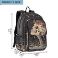 thumbnail image 2 of FORMRS Unisex School Backpack 17" Student Travel Bag with Laptop Compartment, Skeleton with Flowers Pattern, 2 of 7