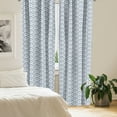 thumbnail image 3 of Ambesonne Modern Window Curtains, Diagonal Nested Squares, Each 28" W x 84" L, Slate Blue Blue White, 3 of 5