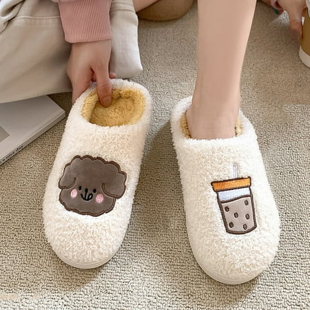 

Comfortable Women s Cotton Indoor Warm Home Plush And Slippers Shoes Suede Women s Slipper