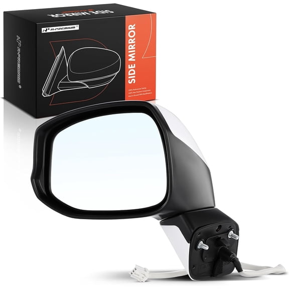A-Premium Driver Side Power Door Mirror Compatible with Honda Civic 2012 2013 - Non-Heated Manual Folding White Outside Rear View Mirror
