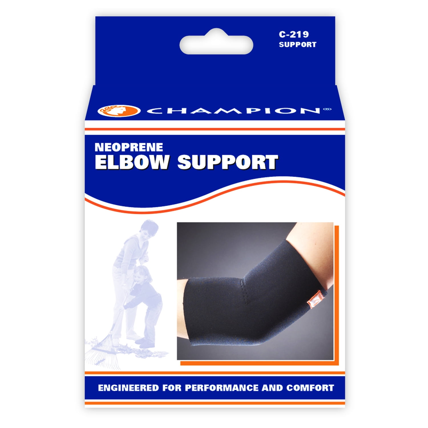 Champion Neoprene Elbow Support, Black, Small