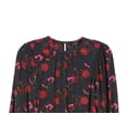 thumbnail image 2 of Lucky Brand Women's Piper Floral Print Blouse Black Size Small, 2 of 3