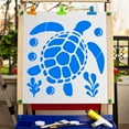 thumbnail image 5 of 1 pc 12"X12"Sea Turtle Stencil Ocean Animal Templates Seaweed Bubbles Reusable Templates Plastic Drawing Painting Stencils Template for Painting on Card Wall Fabric Canvas Crafts DIY Home Decor, 5 of 9