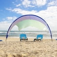 thumbnail image 4 of TOBTOS UPF 50+ Beach Tent Sun Shelter, 11.5' x 10.5' Canopy for 4-6 Person, Outdoor Sun Shade with 6 Sandbags, Portable for Beach, Camping & Picnic, 4 of 7