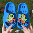 thumbnail image 2 of Staki Kids Slides Boys Boys Wide Slides for Kids – Non-Slip Summer Slippers Lightweight Beach, Pool, and Indoor Shower Sandals(Blue,11 Little Kid), 2 of 7