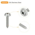 thumbnail image 4 of ST2.6x14x6mm Phillips Pan Head Self-tapping Screw with Washer, 100pack 304 Stainless Steel Wood Screw (Silver), 4 of 6