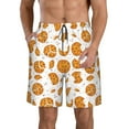 thumbnail image 2 of Uemuo Yellow Biscuit Pattern Men's Swim Trunks Hawaiian Beach Bathing Suit Swimsuits Beach Quick-Dry Shorts with Pockets-XX-Large, 2 of 9
